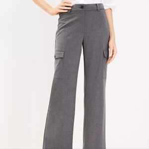 Loft Cargo Straight Pants in Heather